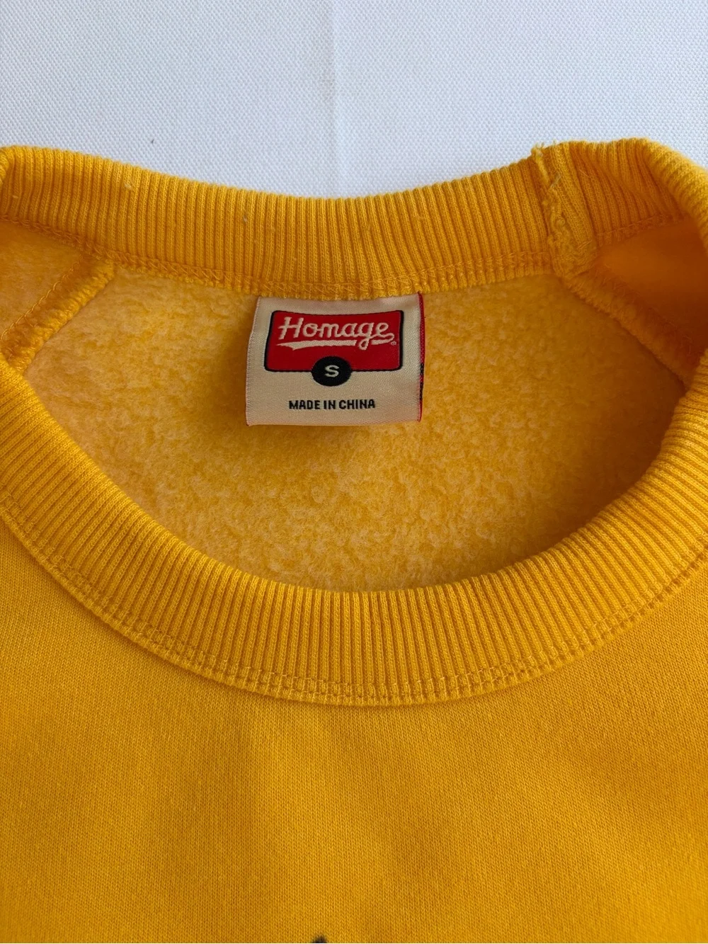 HOMAGE Peanuts Woodstock Character Crewneck Sweatshirt Gold Yellow Men's Size S